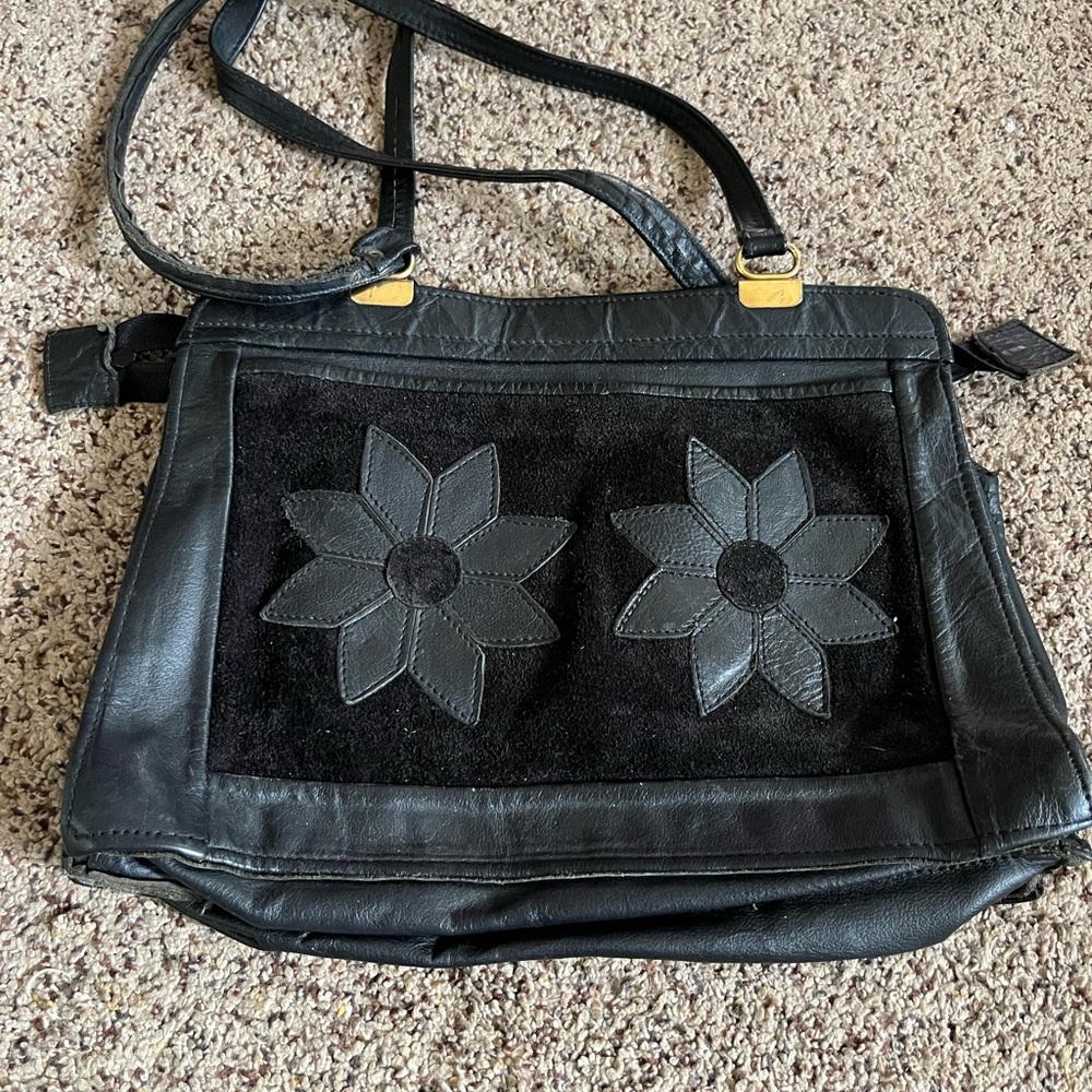 Black Floral Women's Bag